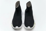 Bal*nci*ga Stretch Mesh High Top Sneaker Black White