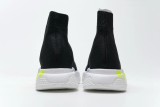 Bal*nci*ga Stretch Mesh High Top Sneaker Black White