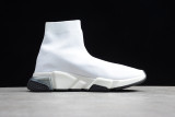 Bal*nci*ga Speed Clear Sole Sneaker White Black