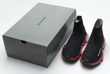 Bal*nci*ga Speed Clear Sole Sneaker Black Red