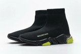 Bal*nci*ga Speed Clear Sole Sneaker Black Yellow Fluo