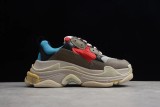 Bal*nci*ga Triple S Grey Red Blue (2018 Reissue) 512175 W09O2 4365