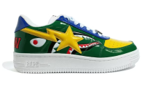 A Bathing Ape Bape Sta Low M2 20th Anniversary Patent Green Shark  1G30191002-GRN