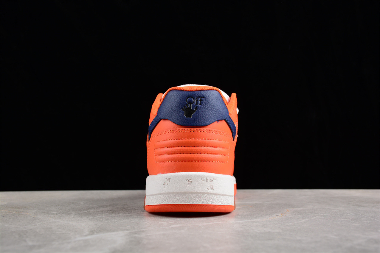 OFF-WHITE Out Of Office OOO Low Tops White Orange Blue  OMIA189F21LEA0022045