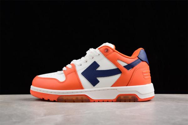 OFF-WHITE Out Of Office OOO Low Tops White Orange Blue  OMIA189F21LEA0022045