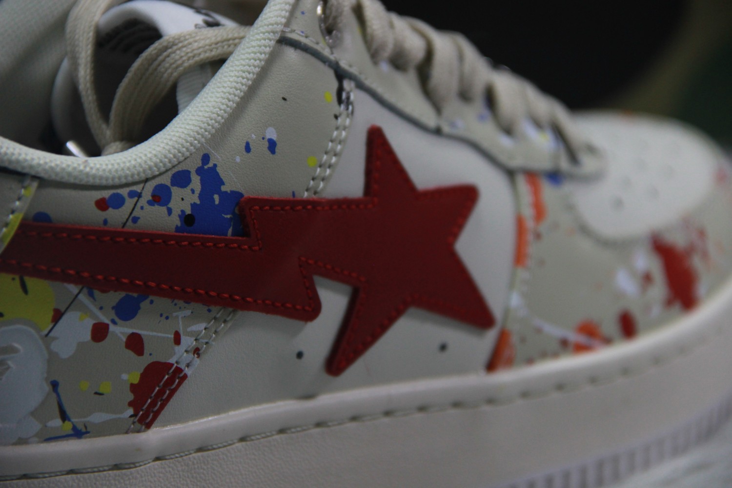 A Bathing Ape Bape Sta Paint Beige  001FW12010091