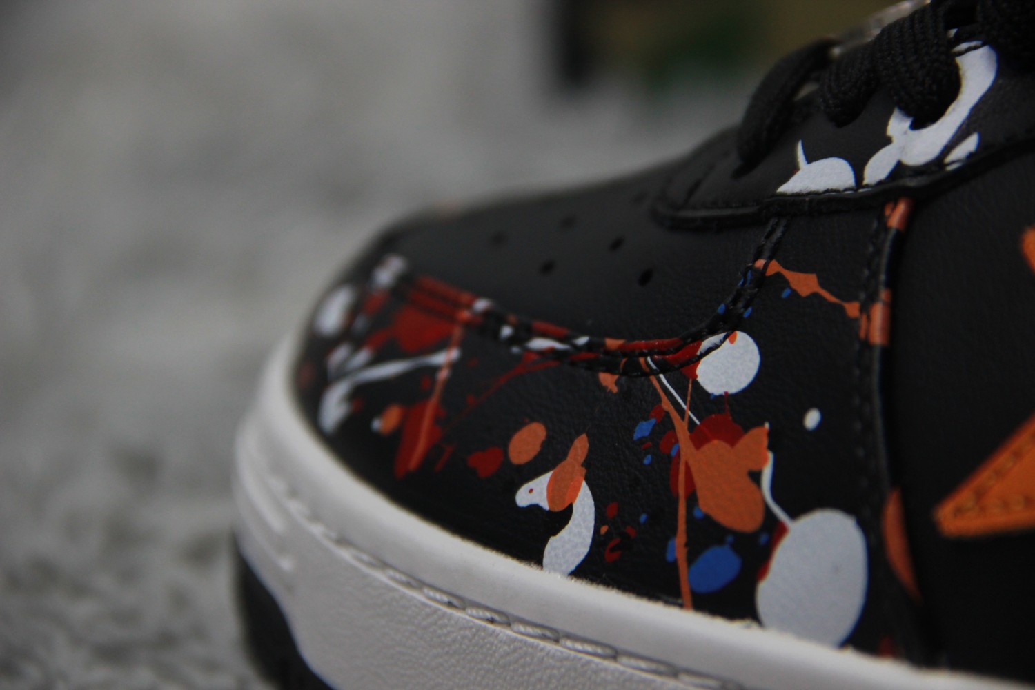 A Bathing Ape Bape Sta Paint Splatter Black  1I20-291-009