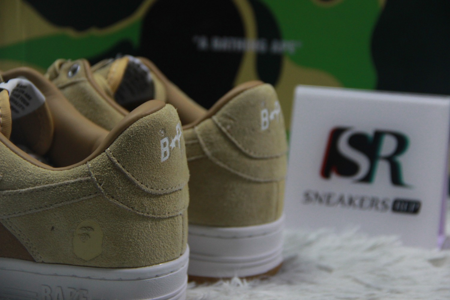 A Bathing Ape Bape Sta Beige Suede  1H70-191-004
