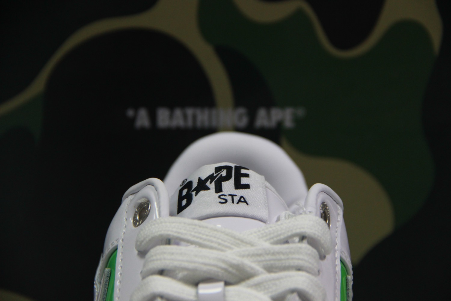 A Bathing Ape Bape Sta  white light green 1H7019005