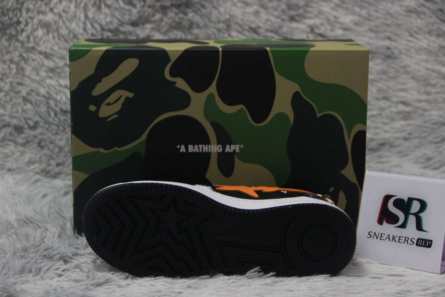 A Bathing Ape Bape Sta Paint Splatter Black  1I20-291-009