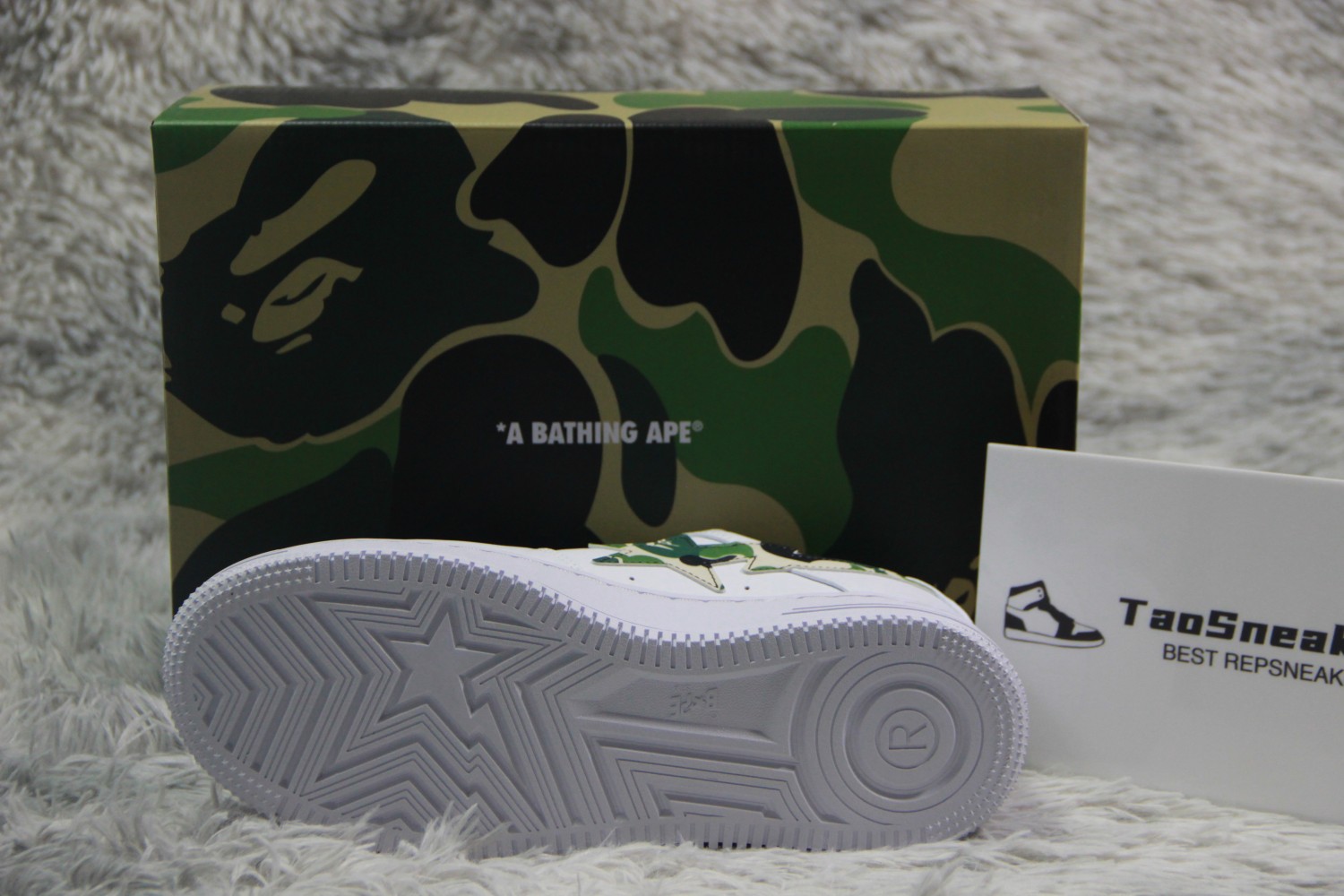 A Bathing Ape Bape Sta Low White ABC Camo Green (2021)  1H20191045-GRN