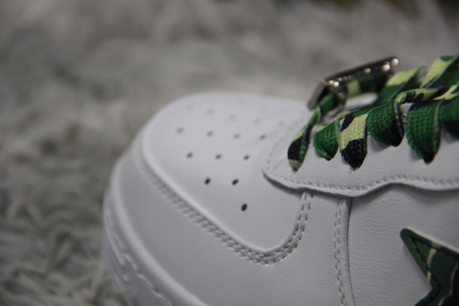A Bathing Ape Bape Sta Low White ABC Camo Green (2021)  1H20191045-GRN
