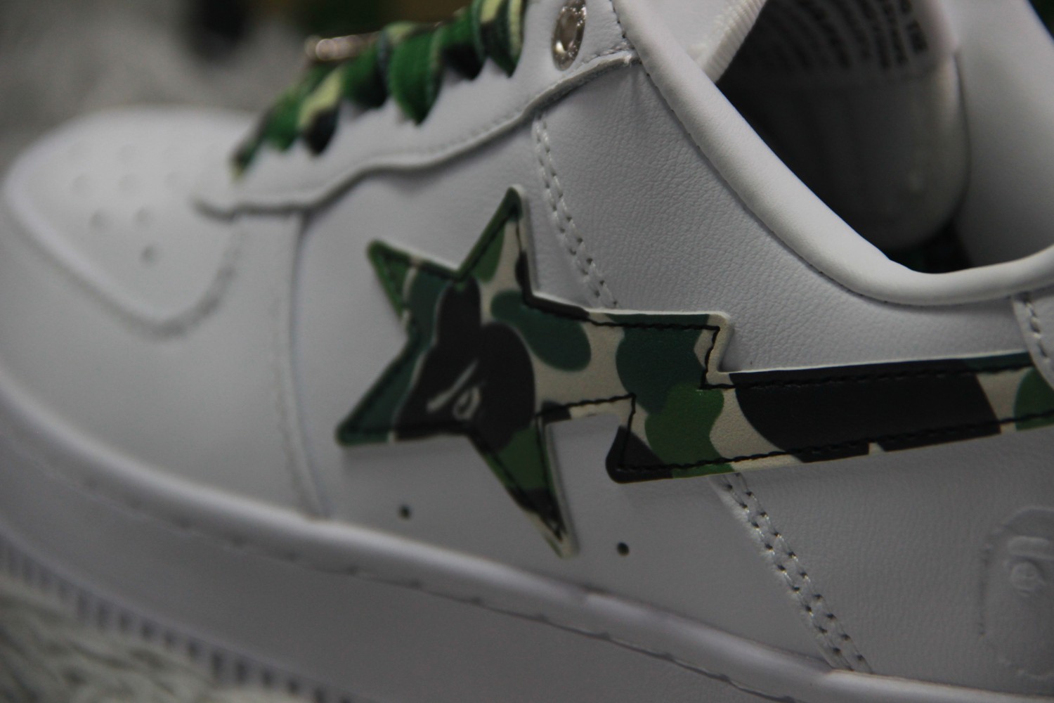 A Bathing Ape Bape Sta Low White ABC Camo Green (2021)  1H20191045-GRN