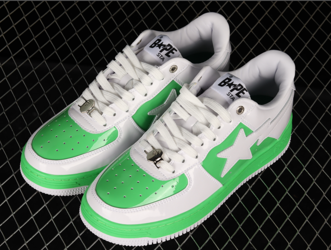 A Bathing Ape Bape Sta  white light green 1H7019005