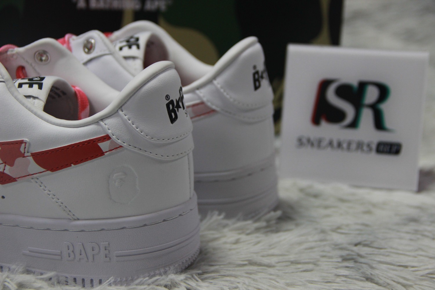 A Bathing Ape Bape Sta Low White ABC Camo Pink (2021)  1H20191045-PNK
