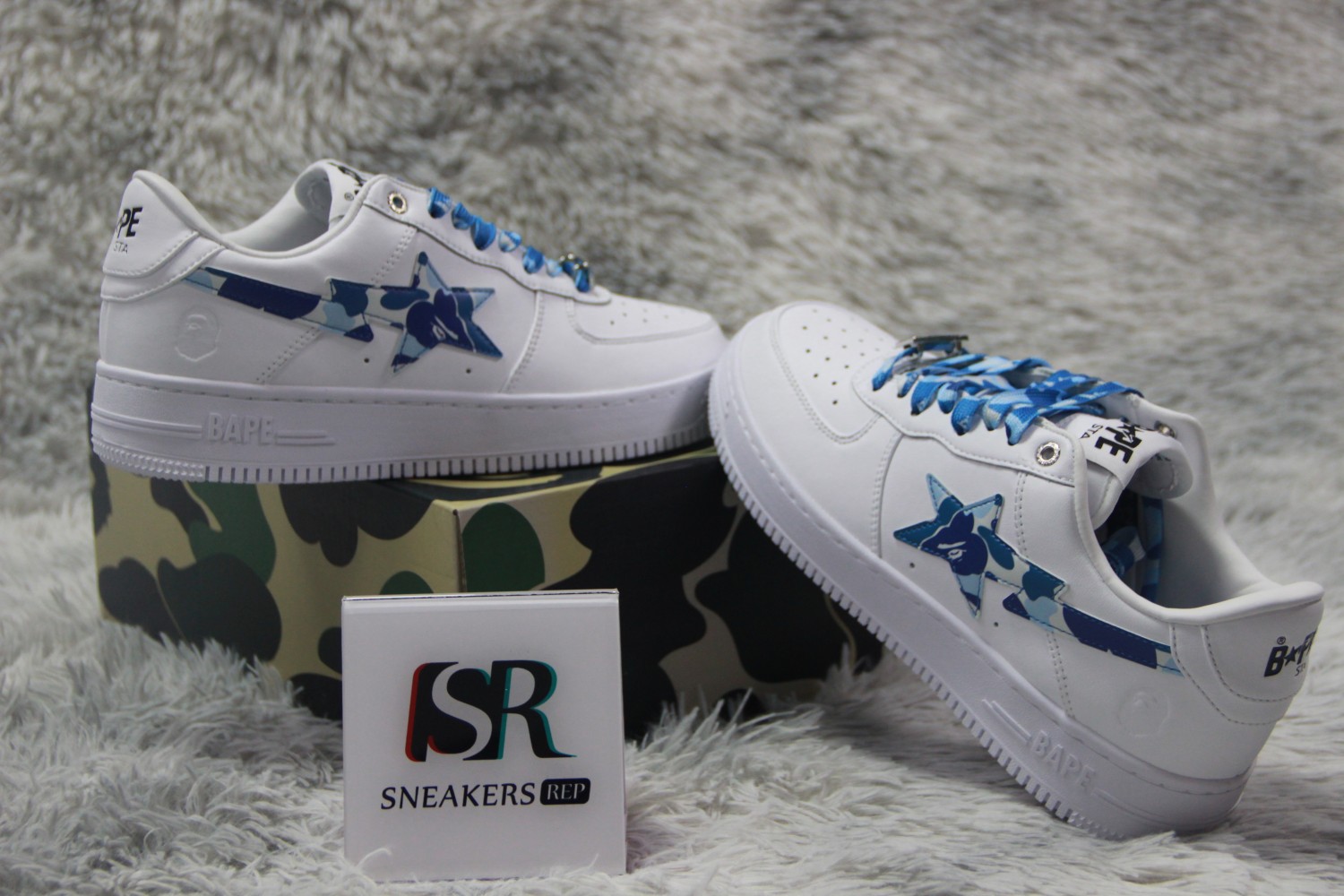 A Bathing Ape Bape Sta Low ABC Camo White Blue (2022)  1I70191005-BLU/1I70291004-BLU/001FWI701005-BLU