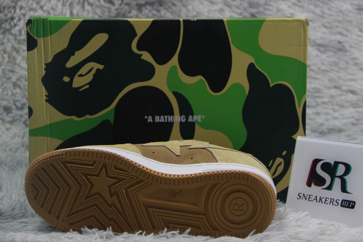 A Bathing Ape Bape Sta Beige Suede  1H70-191-004