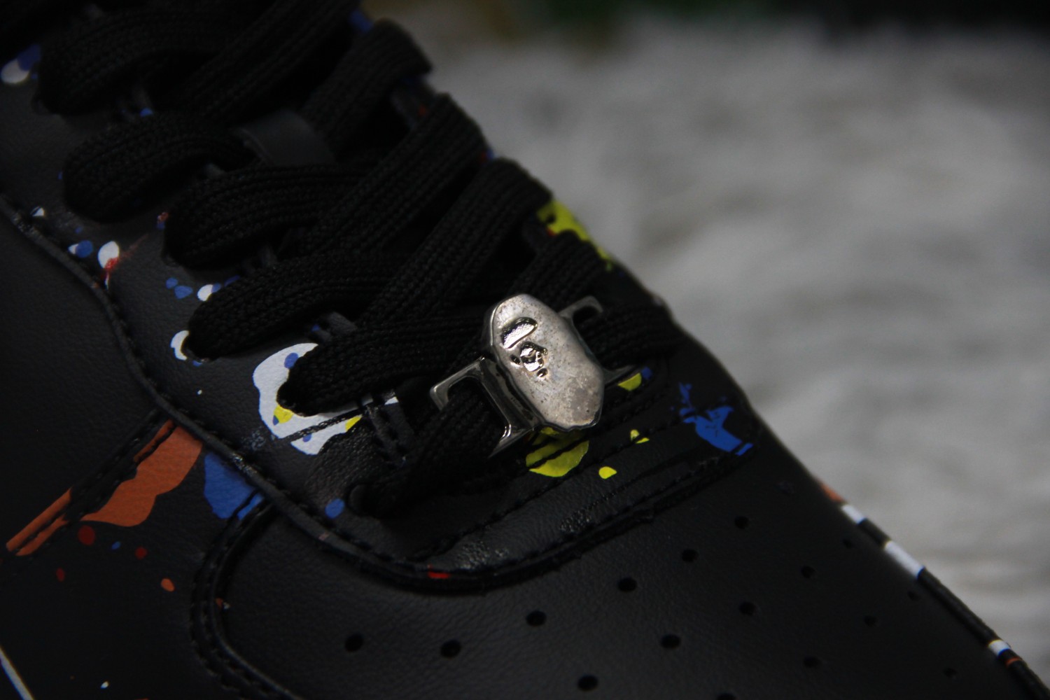 A Bathing Ape Bape Sta Paint Splatter Black  1I20-291-009