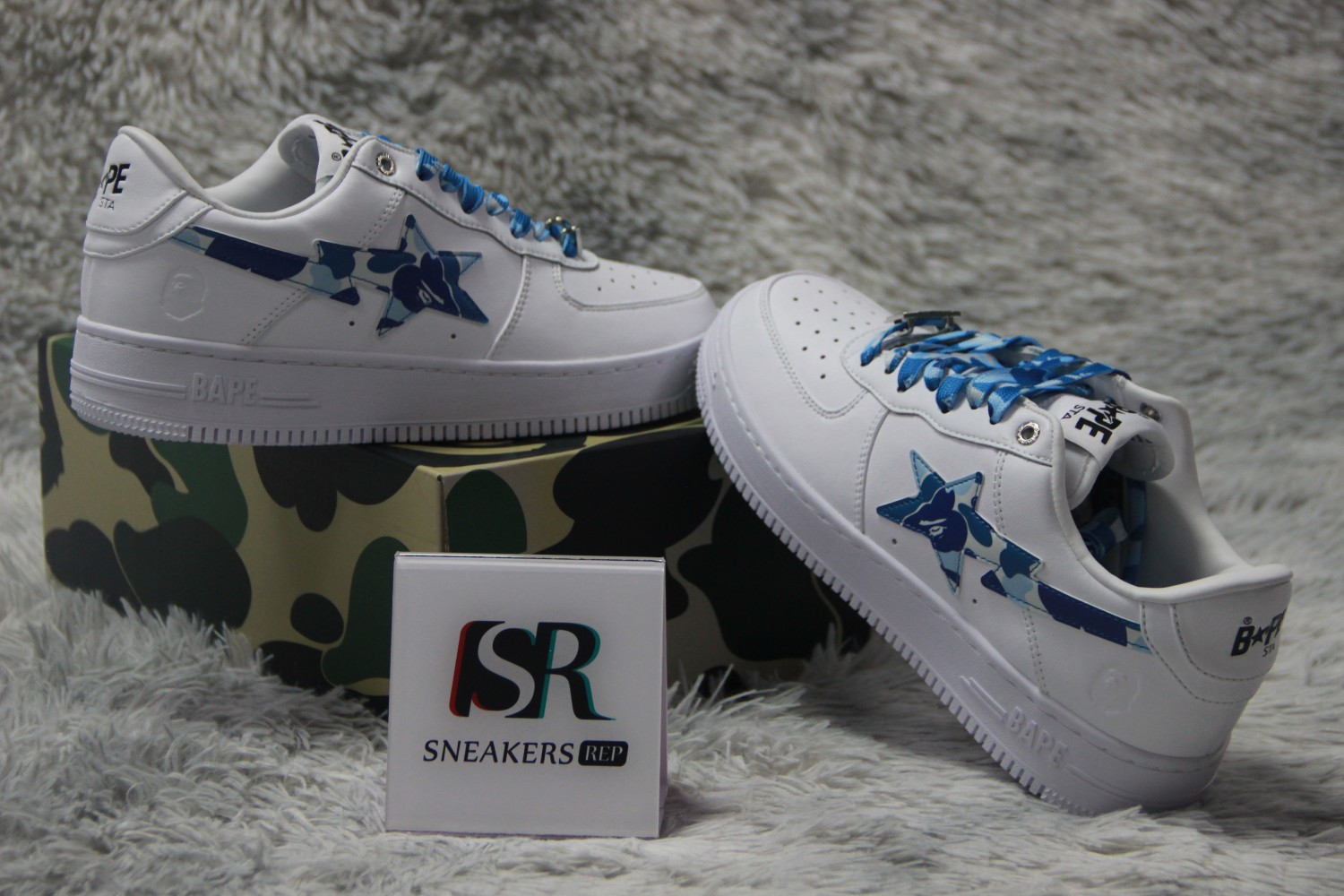 A Bathing Ape Bape Sta Low ABC Camo White Blue (2022)  1I70191005-BLU/1I70291004-BLU/001FWI701005-BLU