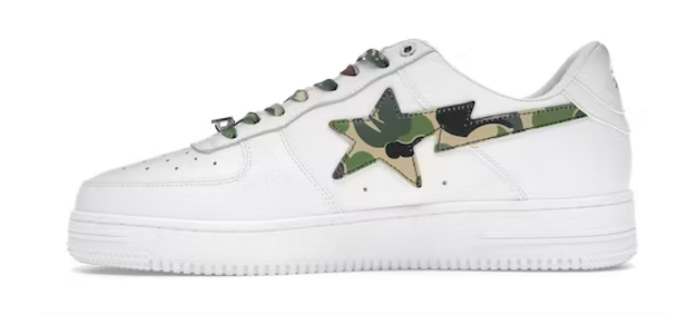A Bathing Ape Bape Sta Low White ABC Camo Green (2021)  1H20191045-GRN