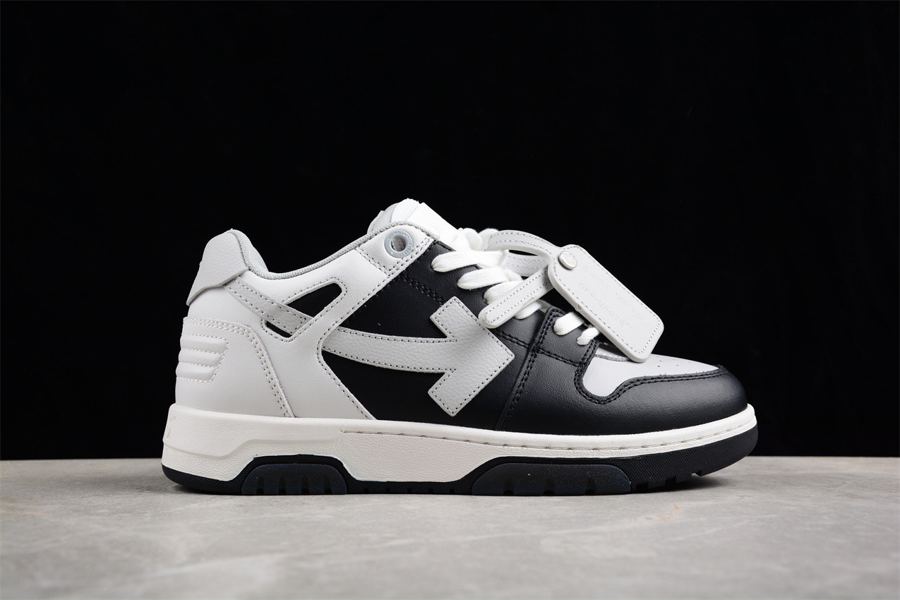 OFF-WHITE Out Of Office OOO Low Tops Light Grey Black OMIA189F22LEA0010709