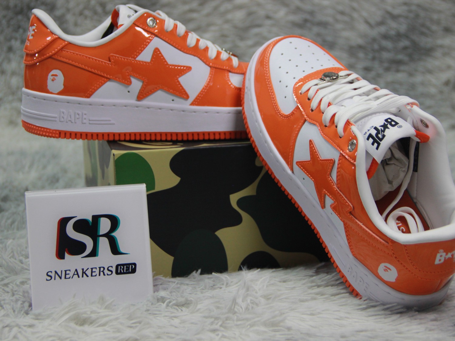 A Bathing Ape Bape Sta Low Orange 001FWH701001_ORG_A