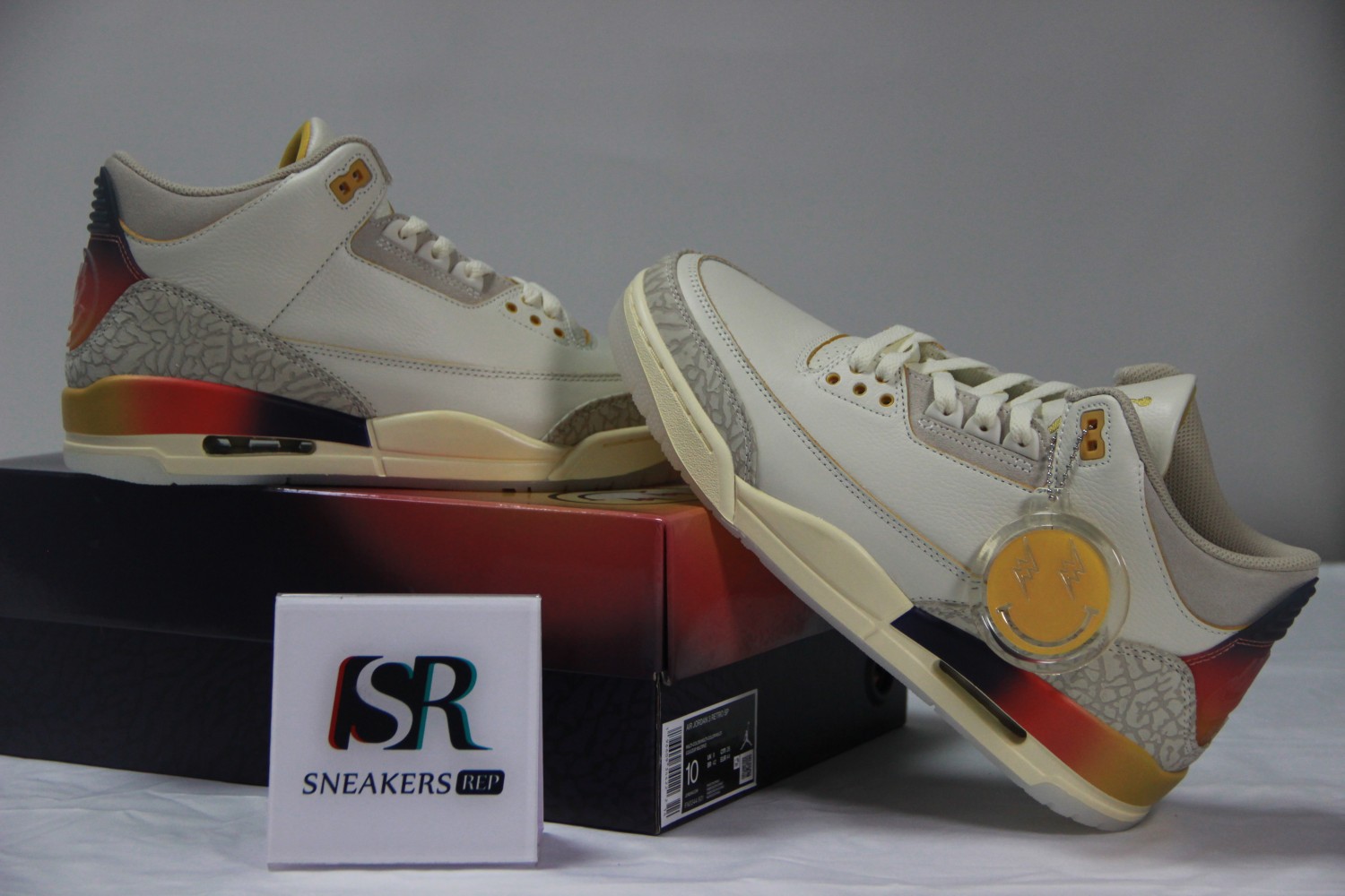 J Balvin x Air Jordan 4 White Blue Red FN0344-901