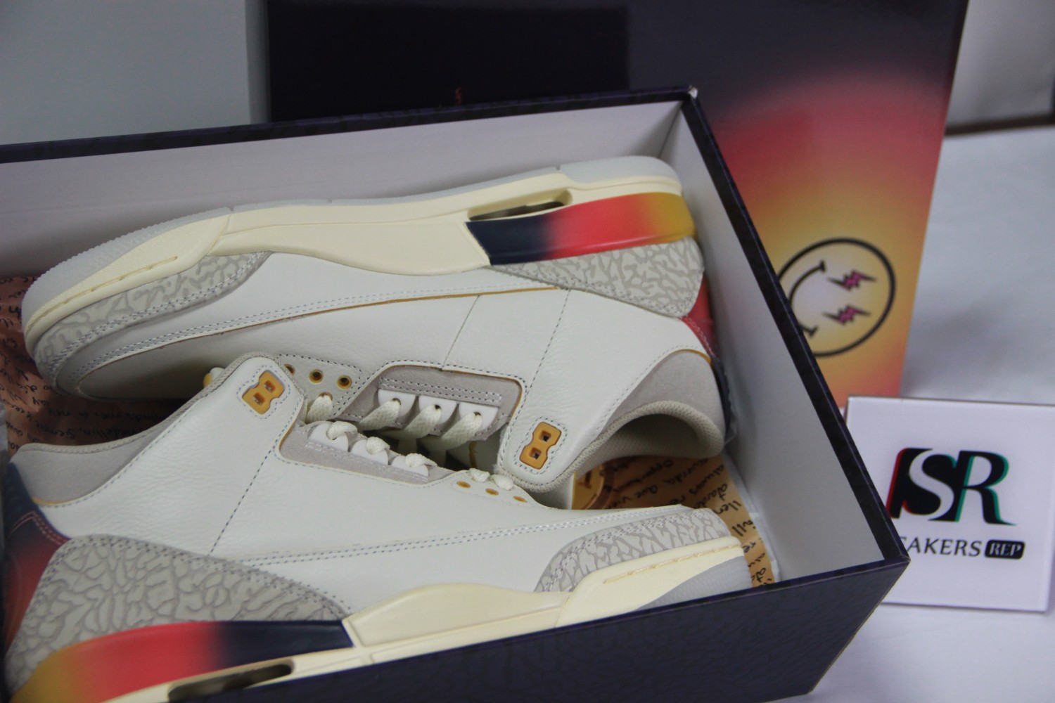 J Balvin x Air Jordan 4 White Blue Red FN0344-901