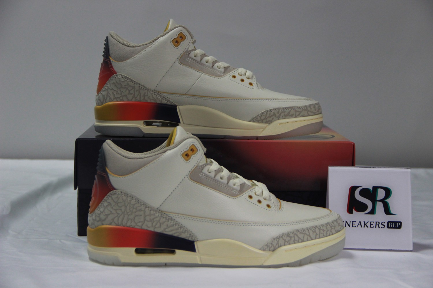 J Balvin x Air Jordan 4 White Blue Red FN0344-901
