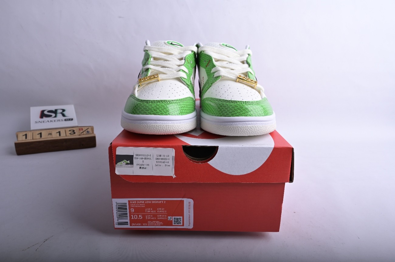 Nike Dunk Low Disrupt 2 Just Do It Snakeskin Green (W) DV1491-101