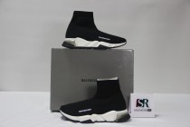 Bal*nci*ga Speed Clear Sole Sneaker Black White