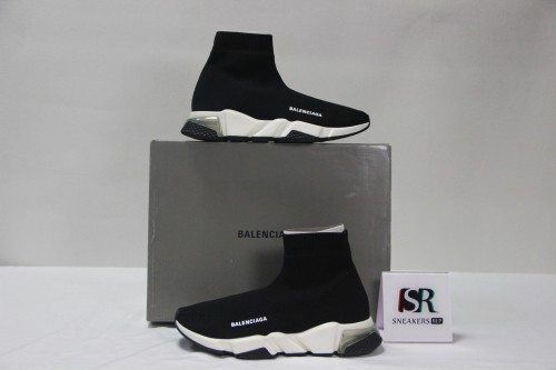 Bal*nci*ga Speed Clear Sole Sneaker Black White