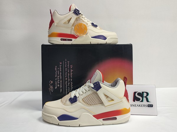 J Balvin x Air Jordan 4 White Blue Red FN0344-901