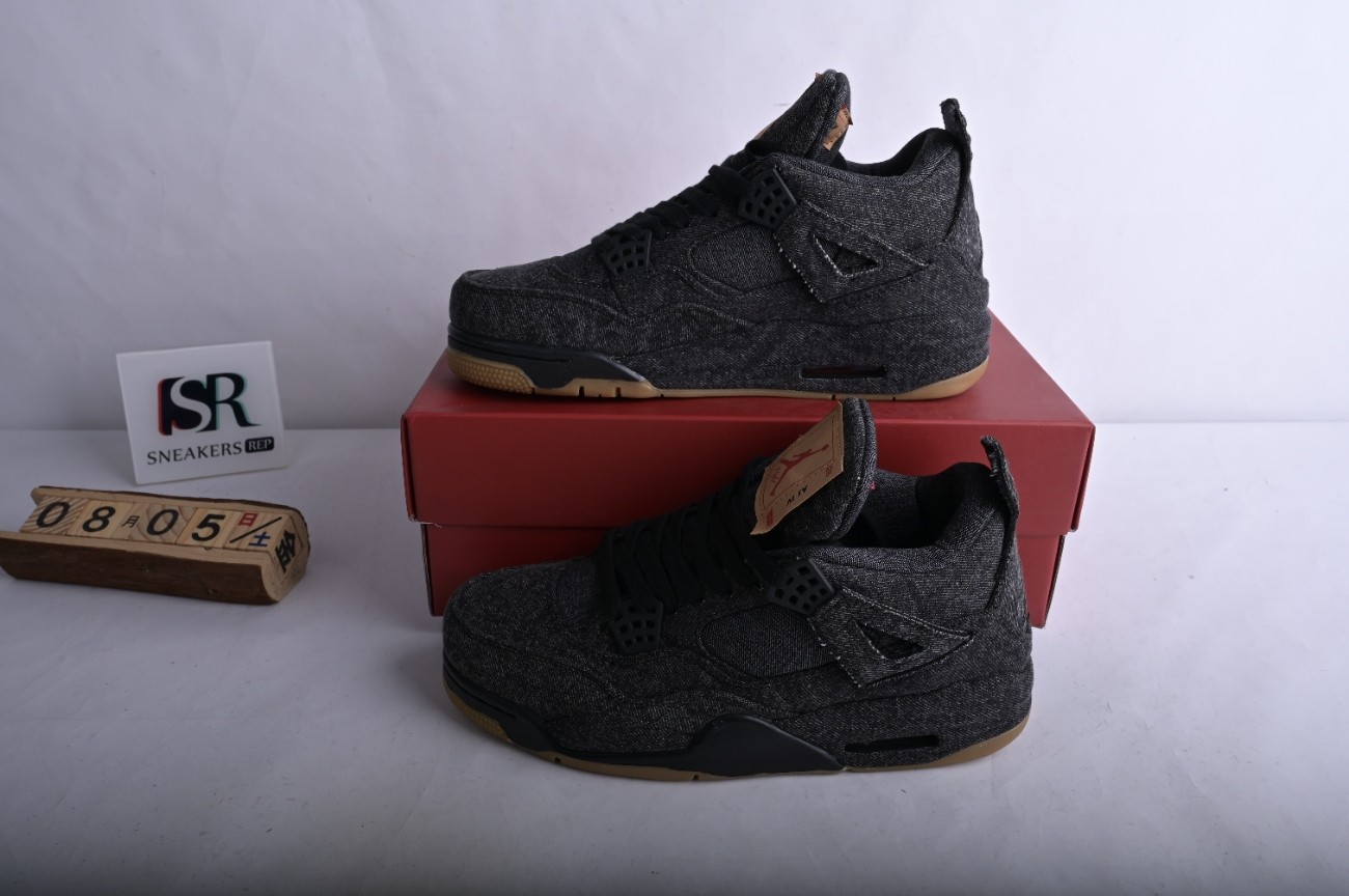 Jordan 4 Retro Levi''s Black (GS)  AQ9103-001