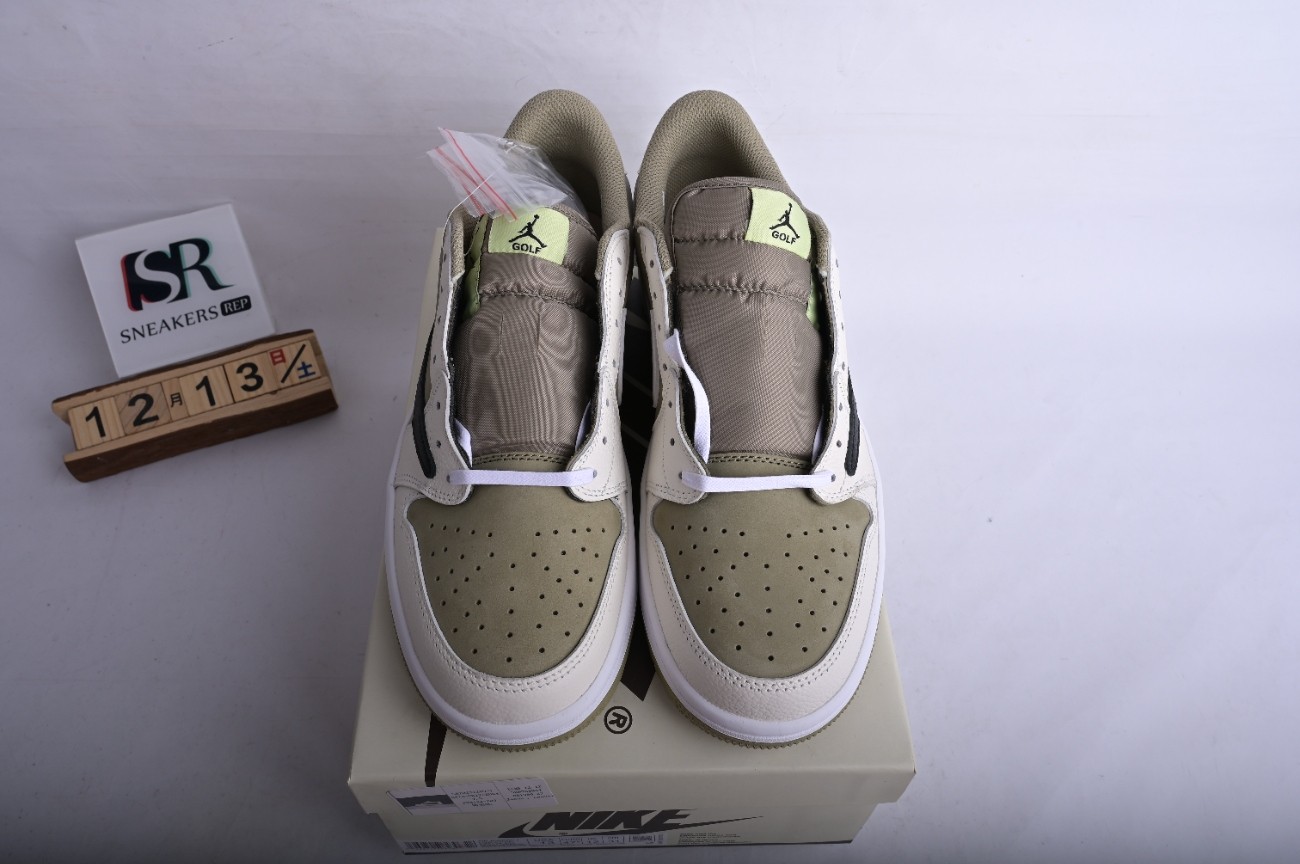 Jordan 1 Retro Low Golf Travis Scott Neutral Olive FZ3124-200