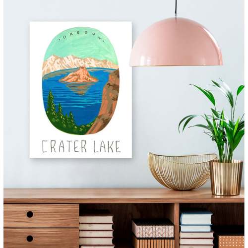National Parks - Crater Lake Canvas Wall Art