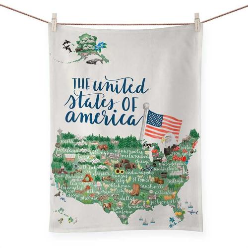 State Map - United States Of America Tea Towel