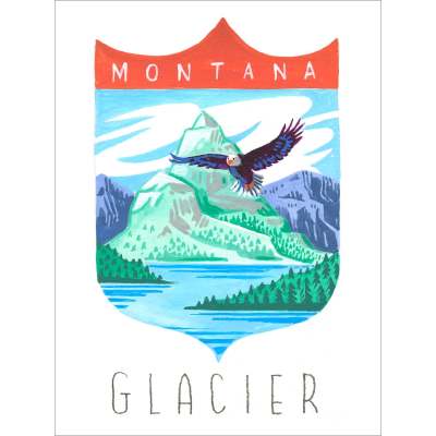 National Parks - Glacier Canvas Wall Art