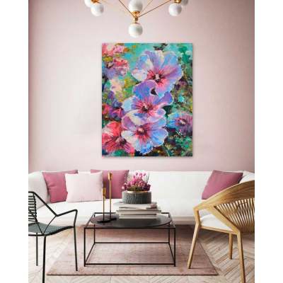Rose Of Sharon Canvas Wall Art