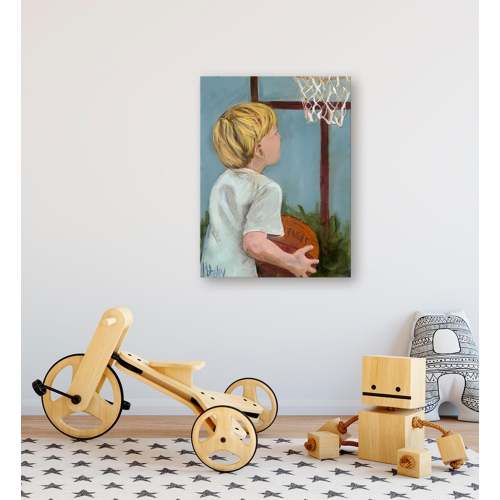 Lil' Basketball Star 2 Canvas Wall Art