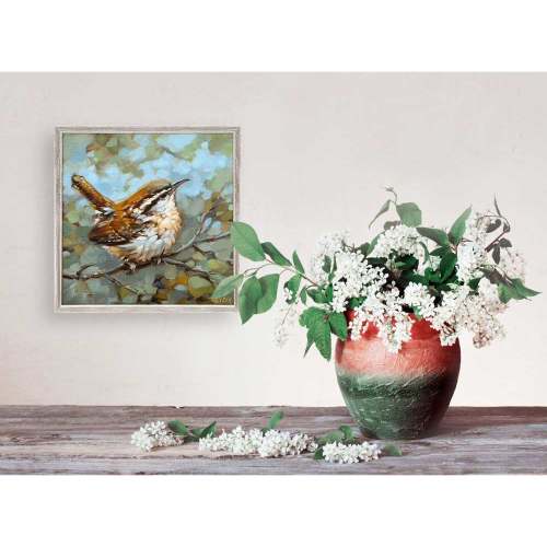 Wren Looking For Signs Mini Framed Canvas