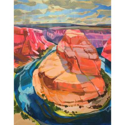 Road Trip - Horseshoe Canvas Wall Art