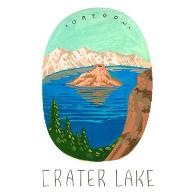 National Parks - Crater Lake Canvas Wall Art