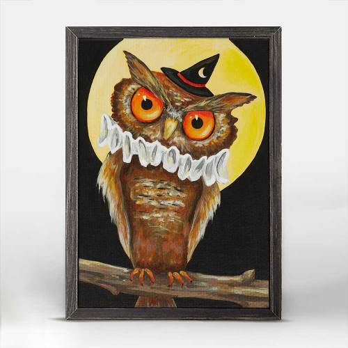 Whooo's There Mini Framed Canvas