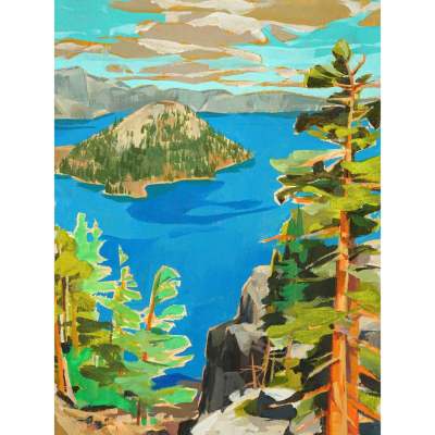 Road Trip - Crater Canvas Wall Art