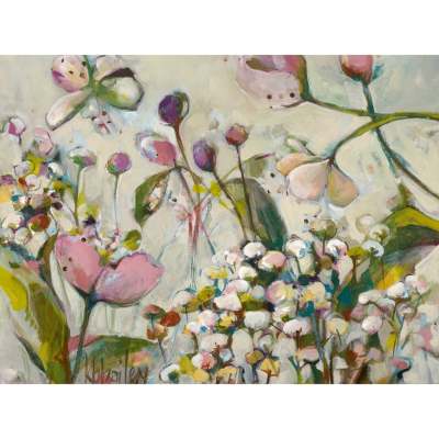 Blush Wildflower Canvas Wall Art