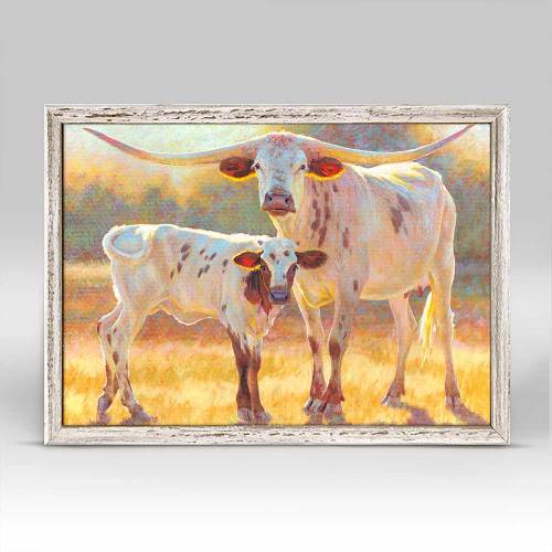 Pastoral Portraits - Block & Chip Mini Framed Canvas