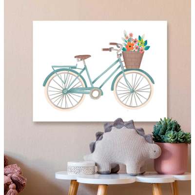 Summer Bicycle Canvas Wall Art
