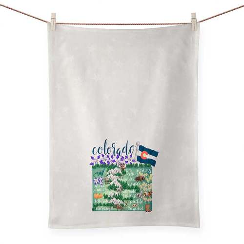 State Map - Colorado Tea Towels