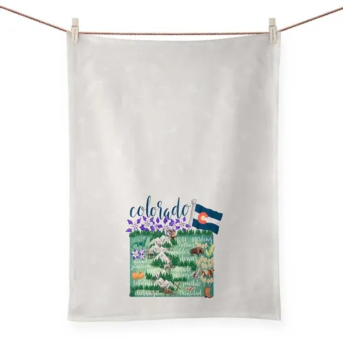 State Map - Colorado Tea Towels